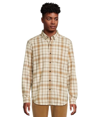 L.L.Bean, Mens, Scotch Plaid Flannel Shirt Traditional Fit, Bean of Freeport Natural, XX-Large
