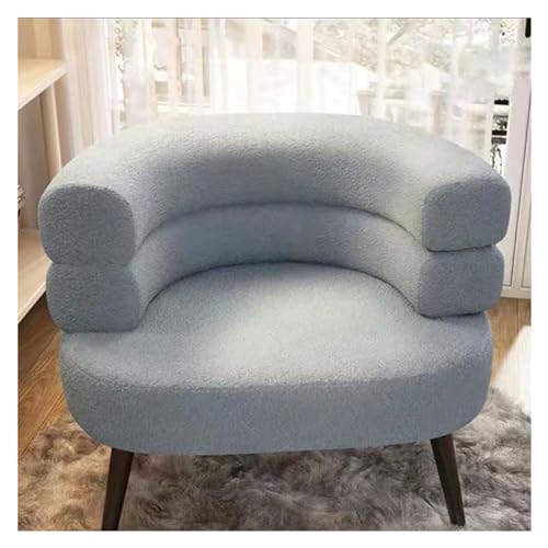 Genérico Sillón Moderno Sherpa Lazy para Sala de Estar y Dormitorio Cómodo sillón Individual con diseño de Respaldo Curvo Sofá de Lectura salón y Oficina Mueble Acogedor y Elegante