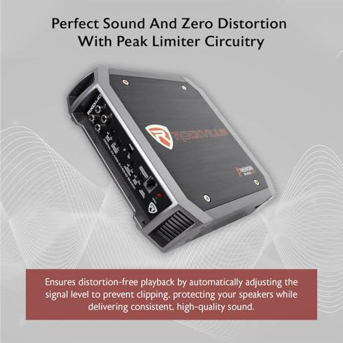 Rockville RXD-M0 1200W Mono 1-Ohm Car Amplifier, Dyno-Certified, Class-D, MOSFET, Adjustable Crossover, Remote Control, Perfect for Car Audio and Subs