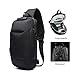 Shockproof Protective Crossbody Shoulder Chest Backpack Travel Home Storage Bag Carrying Case Compatible with MSI Claw A1M 7 Inch/MSI Claw 8 Ai+(Black)