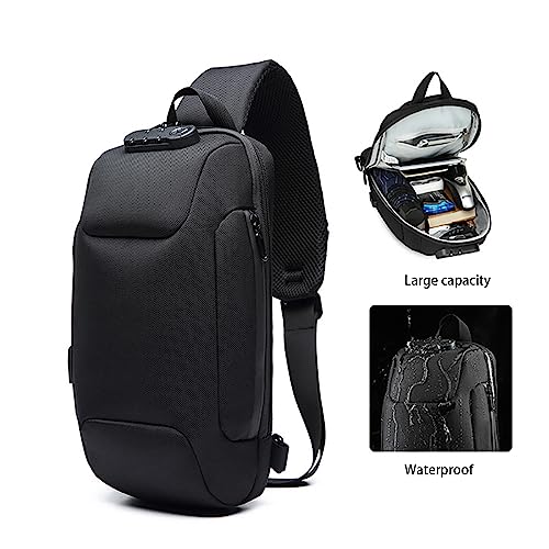 Shockproof Protective Crossbody Shoulder Chest Backpack Travel Home Storage Bag Carrying Case Compatible with OneXPlayer 2 8.4 Inch (Black)2