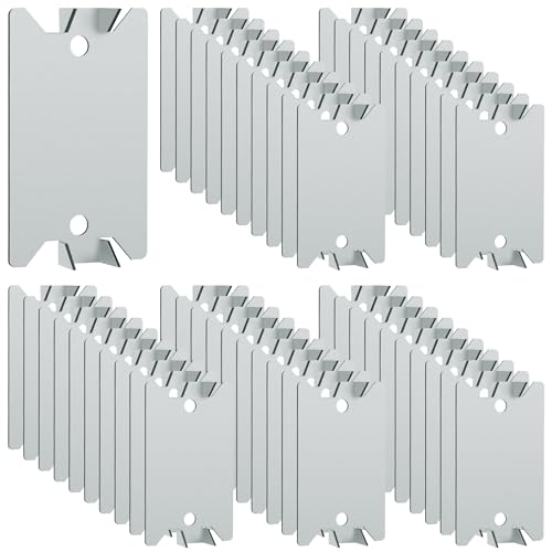 Nail Plates for Wood Studs 1.5 x 2.5 Inch Nail Stud Guards with Sharp Pointed Prongs Electrical Wire Stud Plate Protector Nail Stopper for Plumbing and Wiring Protection - 50Pack