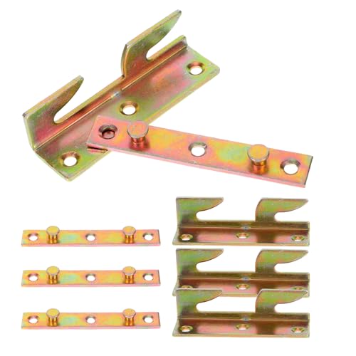 SEWACC Set 4 Connettori per Sponde Letto Ferramenta Silenziosa Giunti per Collegamento Mobili ad Alta Resistenza Accessori per Montaggio Stabile e Resistente AI Graffi Compatibili per