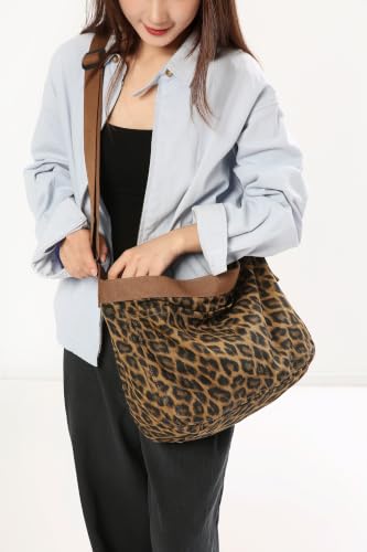 Image of Cotton Tote Handbag Women Canvas Crossbody Beach Bag Hobo Shoulder Tote Bag with 3 External Pocket,Zipper Closure