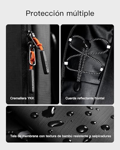 Sling Bag Inateck X-Row resistente a salpicaduras y con blindaje de seguridad RFID 6