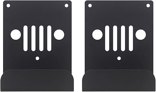Miniatura 1 de A-KARCK Perchas de pared para Jeep, 2 piezas, soporte de almacenamiento de puerta con forro de goma compatible con Jeep Wrangler JK JKU JL,