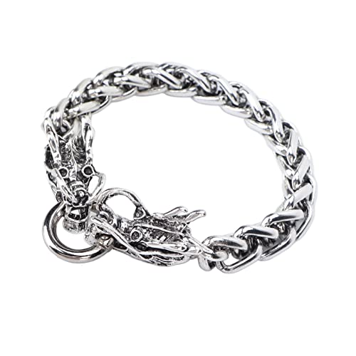 VABUN Herren-Kettenarmband, Drachen-Panzerkette, Federringverschluss, modisch, gotischer Stil, Starke Legierung, einzigartig für Herrengeschenk Cover