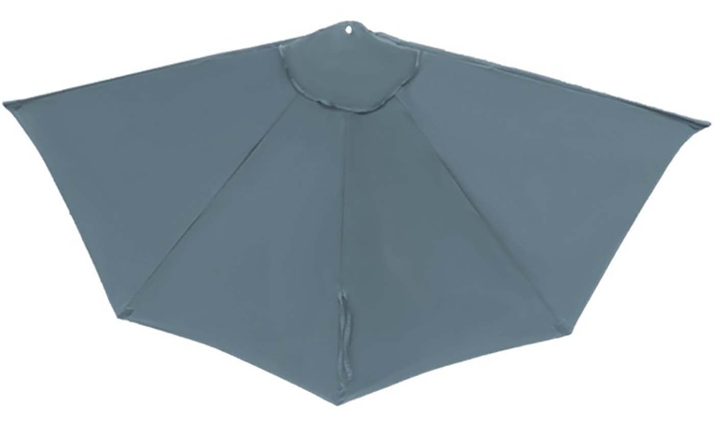 Toile de rechange demi-parasol 2,7 x 1,4 M auvent de terrasse gris sans squelette