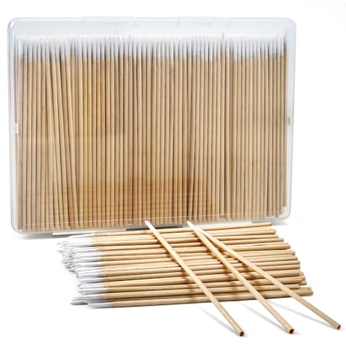 400PCS Pointed Cotton Swabs with Storage Case - 4 inch