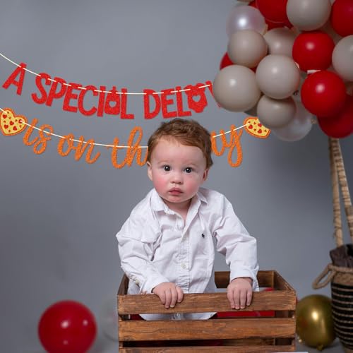 GXSOVSO Pizza Baby Shower Decorations, A Special Delivery Is on the Way Banner, Pizza Party Decorations, NO-DIY - image 4