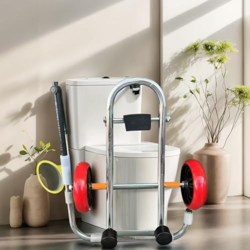 Toilet Cart Jack Installation Dolly Removal Lift Tool Lifting with Wheels on for Toilet Lifter