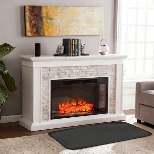 Esterilla ignífuga para chimenea, base ignífuga, para uso en interiores, alfombra de fibra de vidrio para estufas y chimineas, 100 x 60 cm