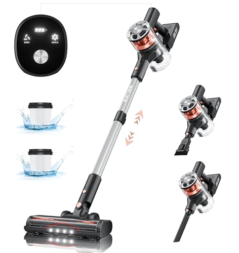 Belife S10 Cordless Vacuum Cleaner, Stick Vacuum Cleaners for Home Carpet and Hardwood Floor, Household Wireless Vacuum for Pet Hair, 28Kpa Powerful Digital Motor