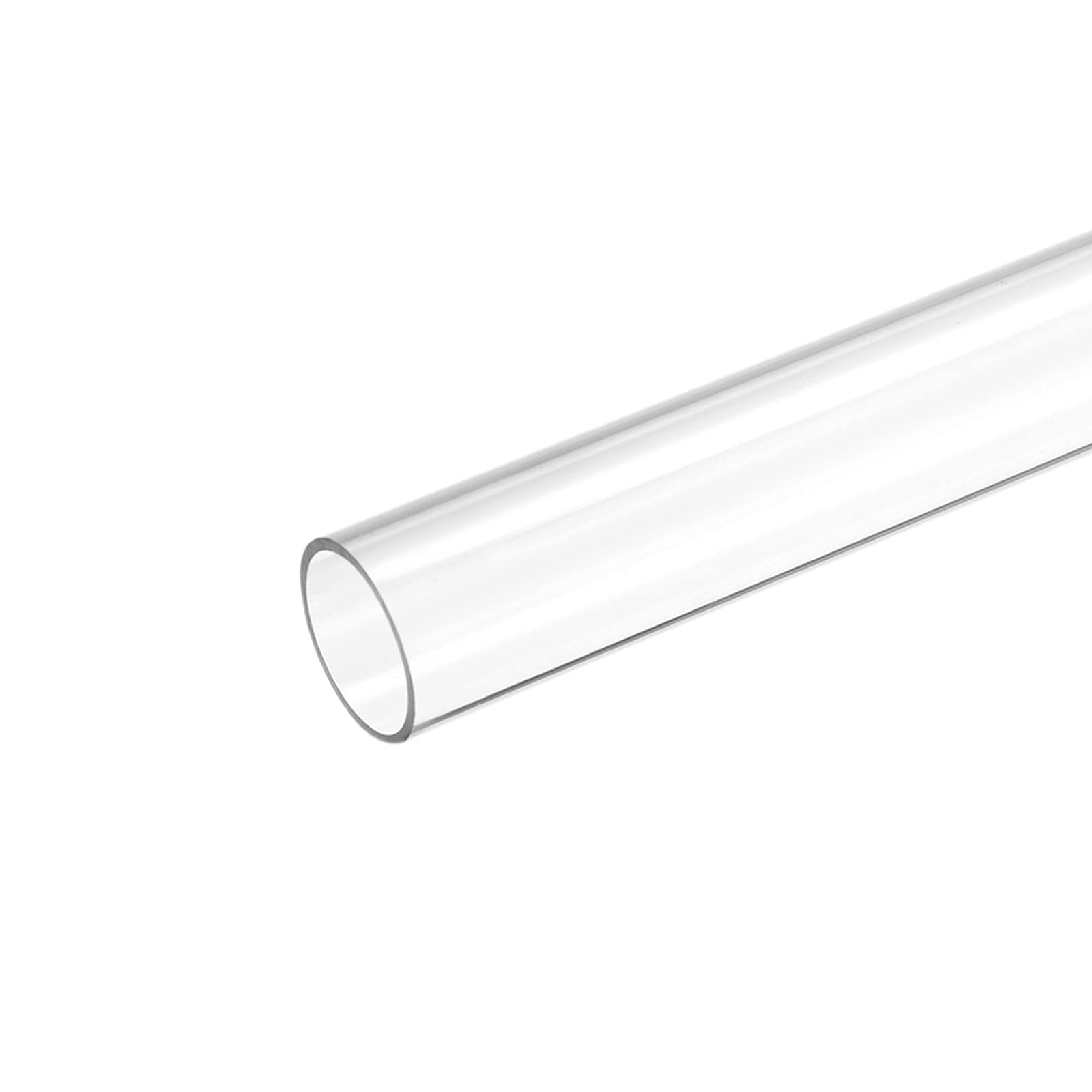 MECCANIXITY Plastic Pipe Rigid Polycarbonate Round Tube Clear 0.86"(22mm) ID 1"(25mm) OD 9.6" (245mm) High Impact for Lighting, Models, Water Plumbing
