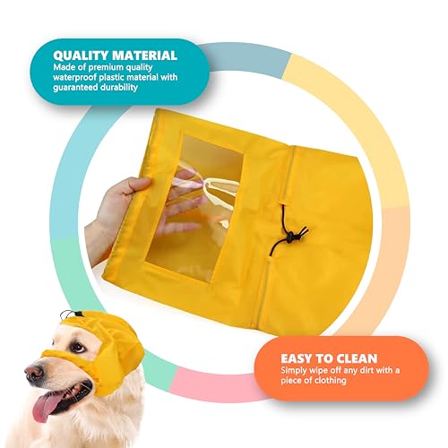 Touca de banho para cães, ajustável, impermeável, com proteção de orelha de cachorro, chapéu de chuv