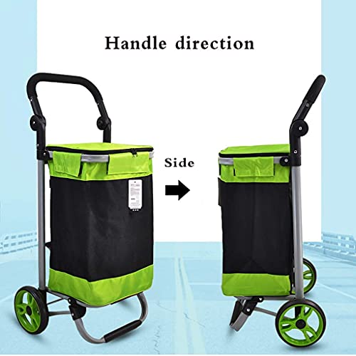 YGCBL Multifunktionaler Einkaufswagen, Einkaufstrolley, zusammenklappbarer Einkaufskorb, Einkaufskorb, Einkaufskorb… – Bild 6