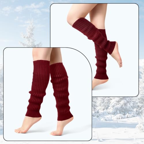 Image of Passionbility Leg Warmers for Women 80s, Ribbed Knit Long Socks Leg Warmer