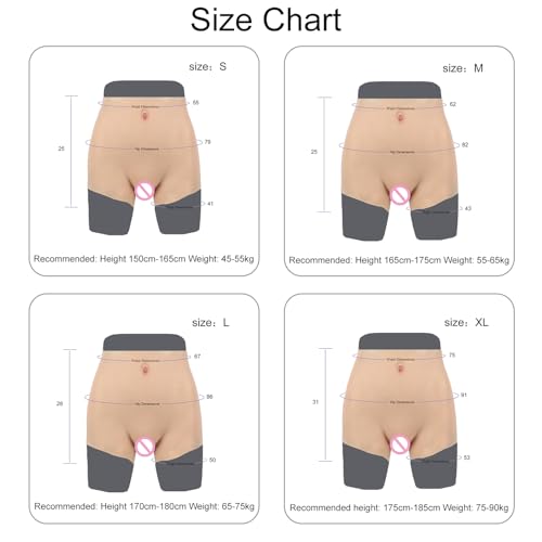 Wxlpcgo Artificial Vagina Mutandine Mutande Con Natiche Finte Può Fare Pipì E Inserito Per Uomo O Donna Drag Queen Crossdresser Cosplay(Size:S,Color:Color 1) - 7