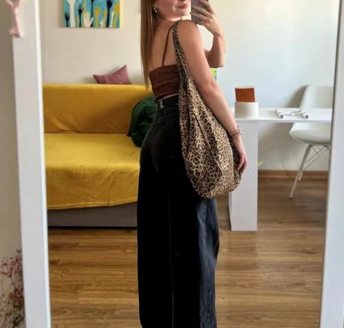Bolsa tote de gran capacidad con estampado de leopardo miniatura 2