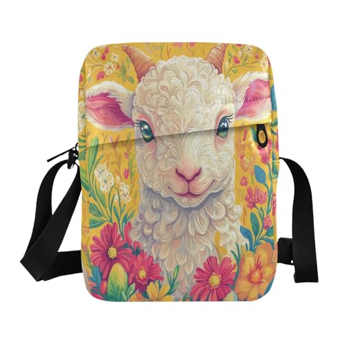 Easter Lamb messenger bag crossbody Crossbody Bags For Women Cross Body Purse Adjustable Strap for Shopping work
