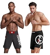 KOMBAT USA Men's MMA Shorts – Baseline Grappling & Fight Shorts | Athletic Shorts | Muay Thai BJJ...