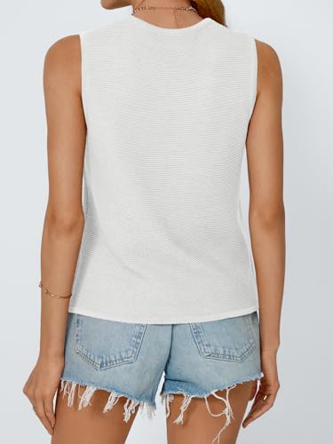 LILLUSORY Womens Crochet Tops Ladies Summer Vacation Outfits Beach Fashion Tank Y2K 2025 Cute Clothes Tie Front Sweater Vest4