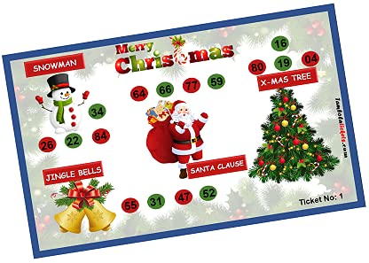 Christmas Theme Bingo Housie tambola Tickets (Printed on Hard Sheet, Big Size Tickets, 64 Cards) (B099S4F4XM) Amazon Price History, Amazon Price Tracker