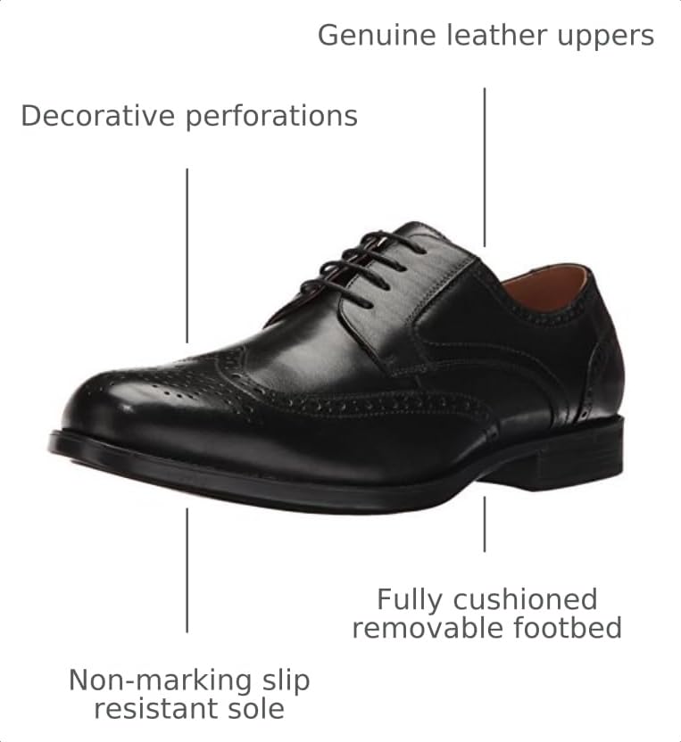 Image of Florsheim Men's Medfield Wing tip Oxford Dress Shoe