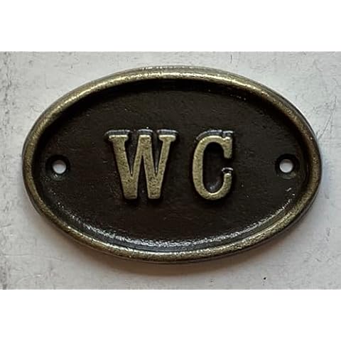 Cast Aluminium W.C Sign - Brownstone Line Cover
