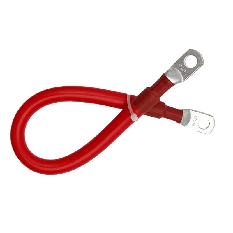 Câble cuivre 2 AWG ultra souple rouge de 20cm pour batterie solaire M10