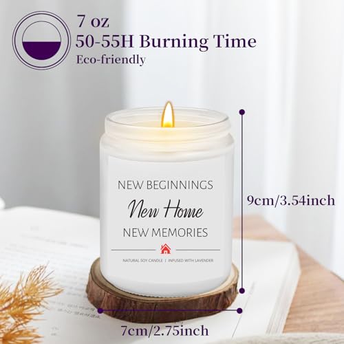 New Home Gifts, New Home Candle Housewarming Gifts, 7 oz Handmade Lavender Scented Candle, Housewarming Presents for Couple Friends, Family, Homeowner - Image 5