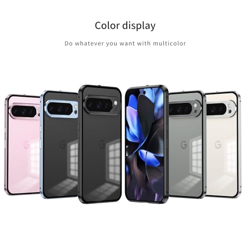 Coque Google Pixel 10 Pro 5G en métal mat bleu haut de gamme - 4