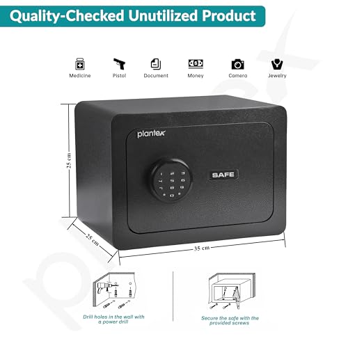 Image of Plantex 23 Litre Safe Locker for Home /Handling Marks Only,No Utility Impact /100% Functional & Secure /Assured by Plantex - (Black)