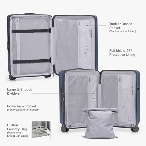 Image of Traveler's Choice Markham Hardside Expandable Luggage with Hinomoto Spinner Wheels, 26-Inch Medium, Navy