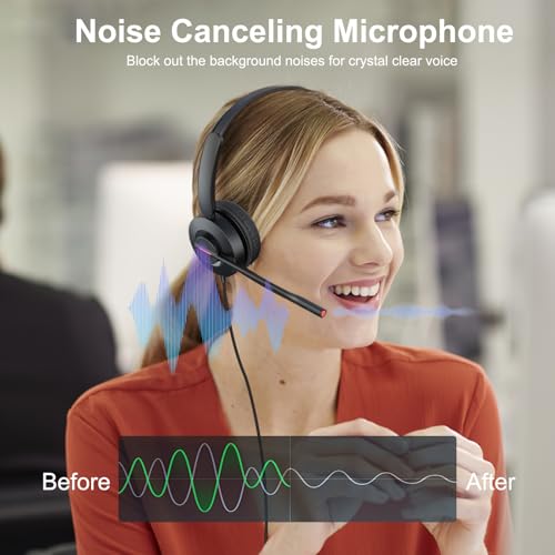 Casque avec micro pour centres d'appel MAIRDI USB-A et USB-C confort prolongé