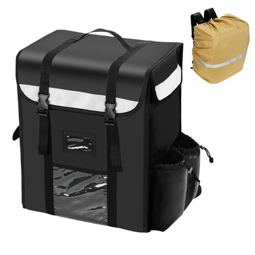 デリバリーバック 配達バッグ  40L大容量 保温保冷防水 折りたたみ式 軽量 耐荷重 調節可能なT字型下見板張り 業務用フード配送バッグ アウトドア キャンプにも ケータリング
