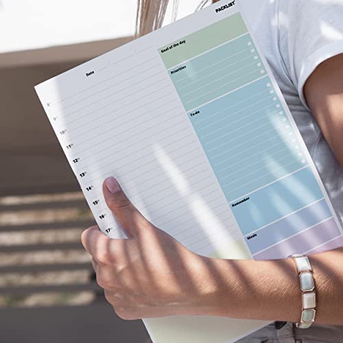 PACKLIST-Undated-Daily-Planner-A4-Organiser-Hourly-Planner-52-Pp-for-Home-Study-Work-Family-Plans-Goal-of-the-Day-TOP-Priorities-TO-DO-List-Remember-Notes-Meals-Hydration-Sport-Tracker