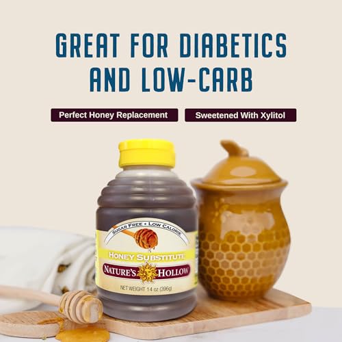 Nature's Hollow Sugar Free Honey Substitute: Gluten Free, Vegan, and Keto Honey - Zero Sugar Honey Xylitol Sweetener - Great for Diabetics and Low-Carb - Enjoy Natural Sweetness - Pack of 2