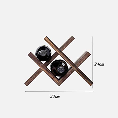 Soporte de vino pequeño de madera para 4 botellas 33×10×24 cm miniatura 4