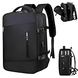 Mochila Viagem Avião Viral Low Cost Expansível Reforçada Impermeável Bagagem de Mão PRETA