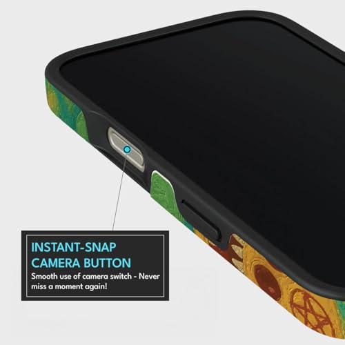 Image of MILLION CASES Back Cover Case for iPhone 15 Pro Scratch Resistant Anti-Slip Polycarbonate Shockproof Protective Durable Dark Mood Crystal Case for Men & Boys