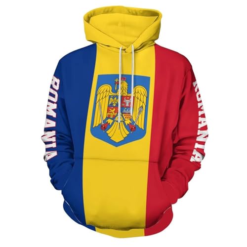 Sweat à capuche Roumanie pour homme grand confort d'automne