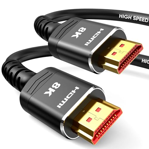 Highwings 10K 8K HDMI Cable 2M/6.6FT, Ultra High Speed [In-Wall CL3 Rated, 8K@60Hz 4K@120Hz Video, 48Gbps], HDMI Lead eARC HDR10 HDCP 2.2/2.3, Compatible for Laptops/PCs/HDTVs/Projectors
