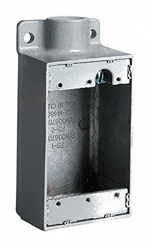 Hubbell KILLARK Device Box, 1-Gang, 1-Inlet, Aluminum