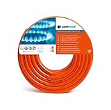 Schlauch länge: 3.0 meters Cellfast Gas Flüssiggasschlauch Butan. Druckschlauch geeignet zum Durchleiten von Propan-und Butangas, Sicherheitszertifikat, 20-004, Rot, 9 mm x 3 mm, 3m
