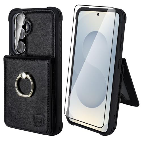 Coque Galaxy S25 5G portefeuille cuir à rabat rabattable avec range carte et porte monnaie
