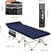 Camping Cot with Mattress, 450LBS(Max Load), Portable Folding Outdoor Bed with Carry Bag for Adults Kids, Heavy Duty Cot for Traveling Gear Supplier, Office Nap, Beach Vocation and Home Lounging