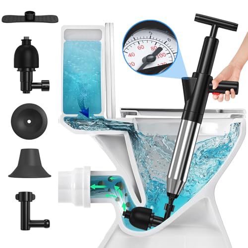 Toilet Plunger, Upgraded High Pressure Toilet Plunger Air Plungers Sink