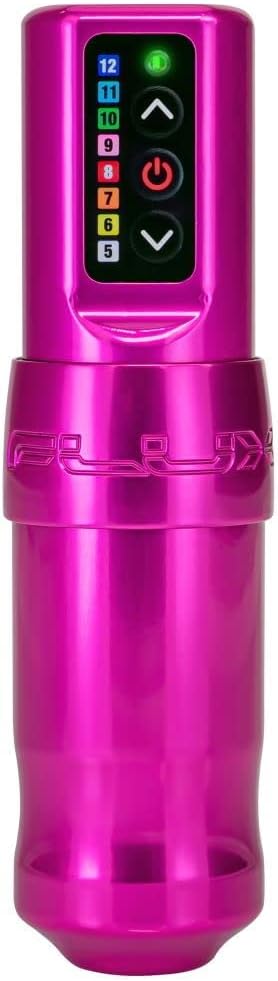 FK Irons Spektra Flux - Wireless Tattoo Machine - Pink Bubblegum Special Edition - Comes with 2 PowerBolt Batteries - 9 W, Brushless, 4.0 mm Stroke - 178 g - Compatible with Most Membrane Needles