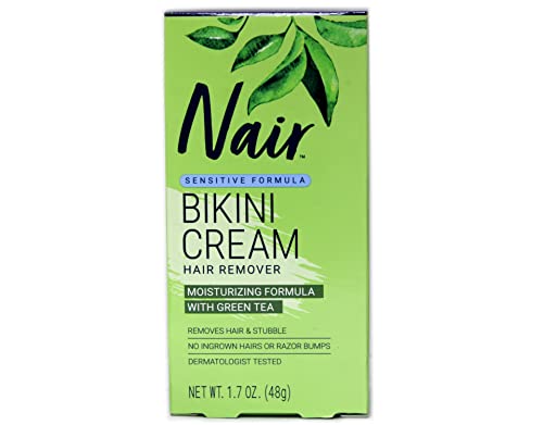 Nair 除毛器比基尼霜含绿茶敏感配方 1.7 盎司(约 48.2 克)(7 件装)